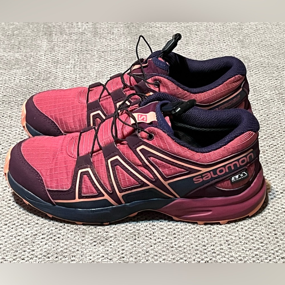Salomon Kids' Pink Trail Sneakers - Lightweight Grip